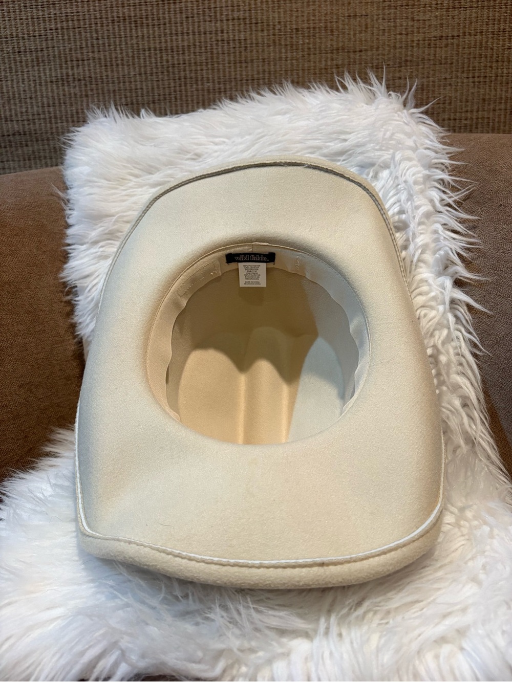 Wild Fable Cream Butterfly Felt Cowboy Hat - Picture 4 of 6